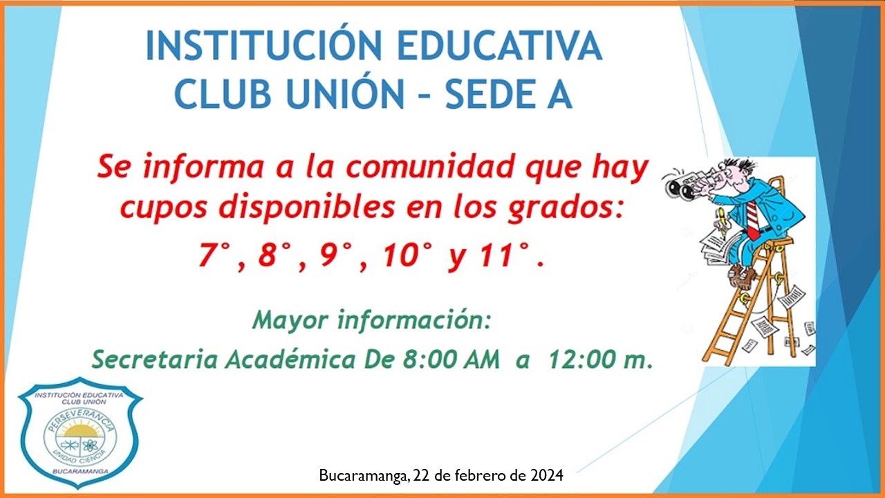 Cupos disponibles