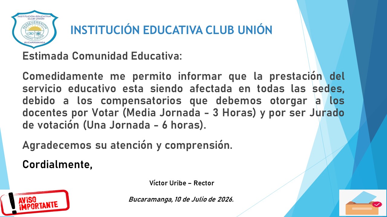 interrupcion servicio educativo por votaciones